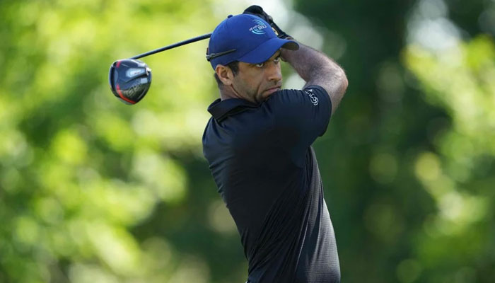 Aaron Rai of England hits his tee shot on the 15th hole during the second round of the John Deere Classic at TPC Deere Run in Silvis, Illinois.— AFP/file