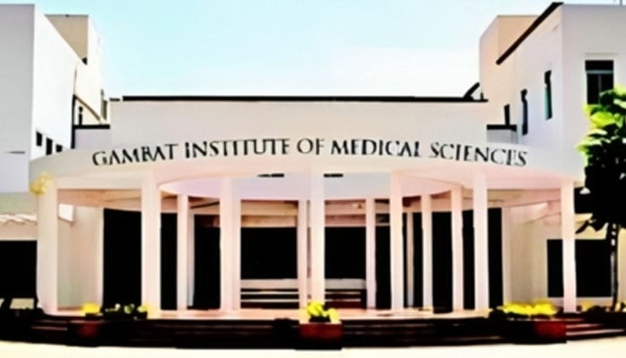 An outside view of the Gombat institute of Medical Sciences building. — alluniversities.pk/File