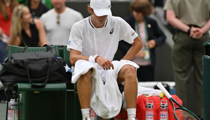 Australias Alex de Minaur sits in his chair after beating Arthur Fils. — AFP/file