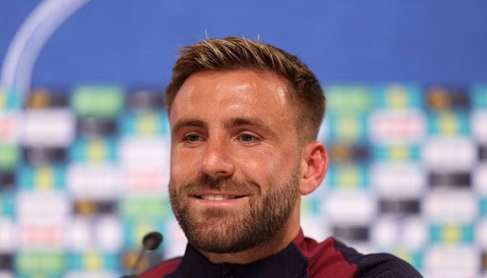 Luke Shaw speaks to the media ahead of Englands semi-final. — AFP/file