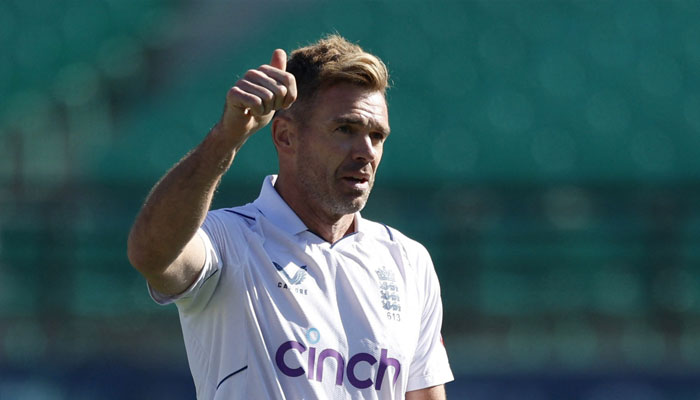 Englands James Anderson acknowledges the crowd after taking his 700th Test wicket following the dismissal of Indias Kuldeep Yadav, caught out by Ben Foakes.— Reuters/file