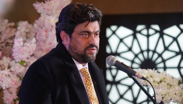 Sindh Governor Kamran Khan Tessori speaks during an event on November 8, 2023. — X/@spl20official