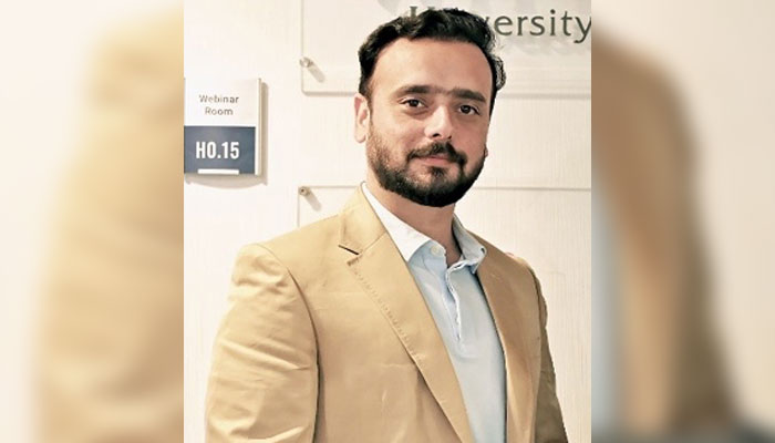 Punjab University’s Hailey College of Banking & Finance (HCBF) Principal Dr Ahmed Muneeb Mehta seen in this image released on July 11, 2024. — PU Website