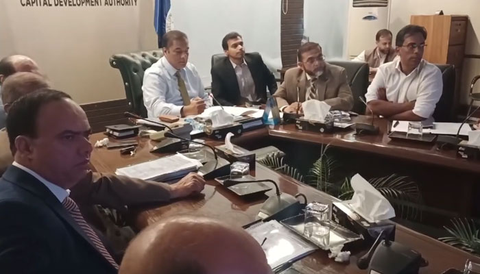 CDA chairman Muhammad Ali Randhawa chairs the 70th meeting of the Capital Development Authority (CDA) Development Working Party on July 11, 2024. — Screengrab via Facebook/Capital Development Authority - CDA, Islamabad