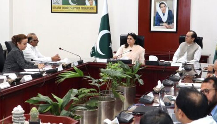 World Banks Implementation Support Mission, led by Senior Social Protection Specialist Amjad Zafar Khan and BISP Chairperson BISP Rubina Khalid can be seen in this image. — APP/file