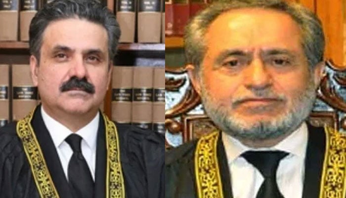 Justice Jamal Khan Mandokhail (right) and Justice Yahya Afridi (left).— SC website/file