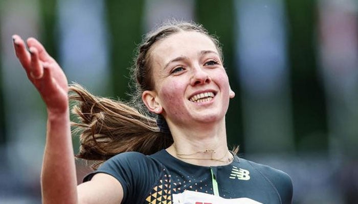 Dutch athlete Femke Bol reacts during an event in this undated image. — AFP/file