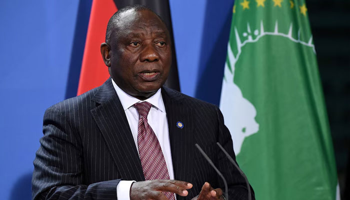 South Africa’s President Cyril Ramaphosa speaks during an interview in this undated image. — Reuters/file