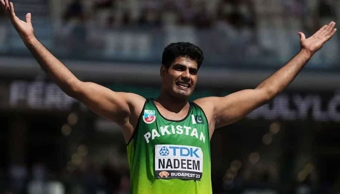 Pakistani javelin thrower Arshad Nadeem seen in this image. - AFP/file