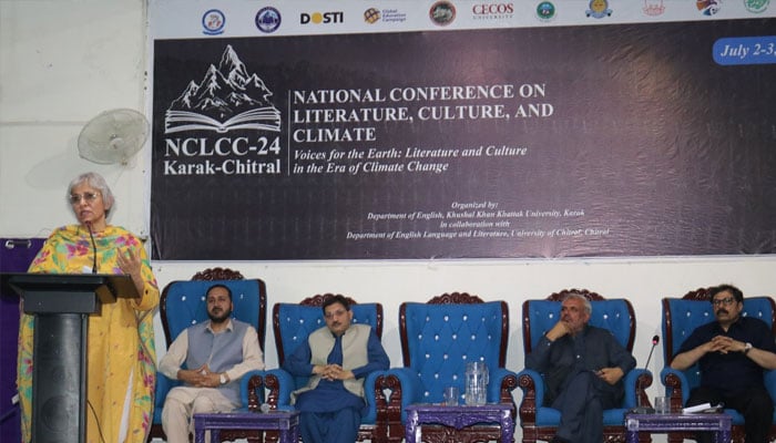 An image from the National Conference on Literature, Culture, and Climate in University of Chitral on July 19, 2024. — Facebook@uoch.edu.pk