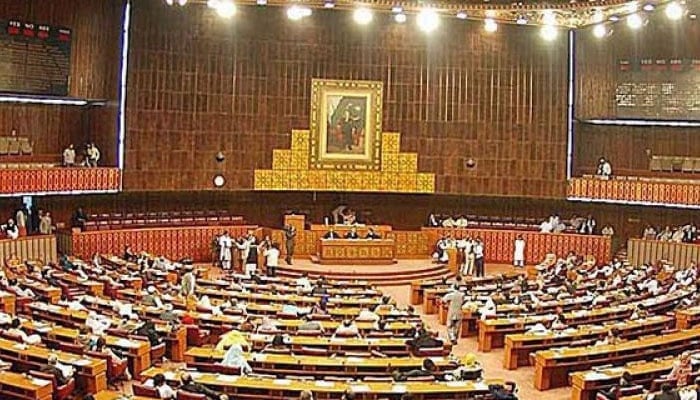 A representational image showing inside view of the National Assembly. — AFP/File