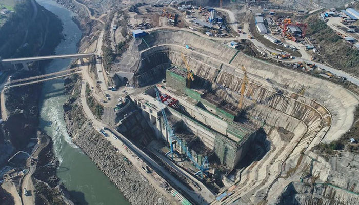 A view of hydel power project under the China-Pakistan Economic Corridor (CPEC) built on the Jehlum River. — X/@AsimSBajwa/file