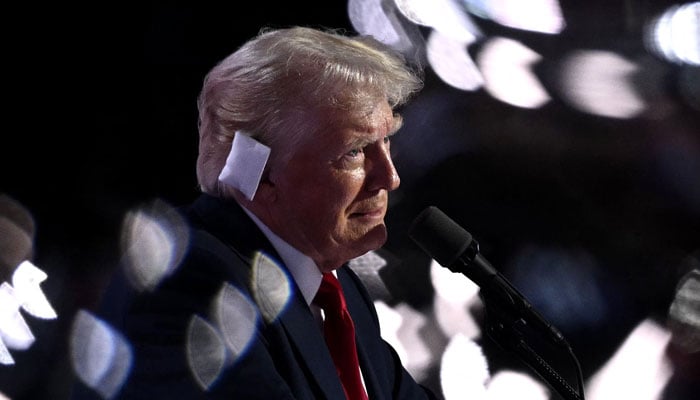 Former US President and 2024 Republican presidential candidate Donald Trump accepts his party’s nomination on the last day of the 2024 Republican National Convention at the Fiserv Forum in Milwaukee, Wisconsin, on July 18, 2024. — AFP