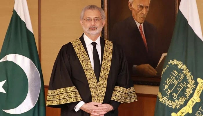 Chief Justice of Pakistan (CJP) Qazi Faez Isa. — SC website/File