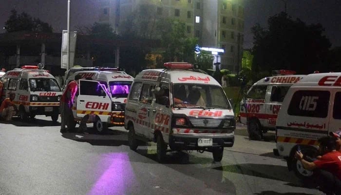 A representational image showing an ambulance at an incident site. — AFP/File