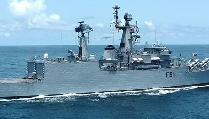 Indian Navy warship INS Brahmaputra. — X/@seaandcoast1/file