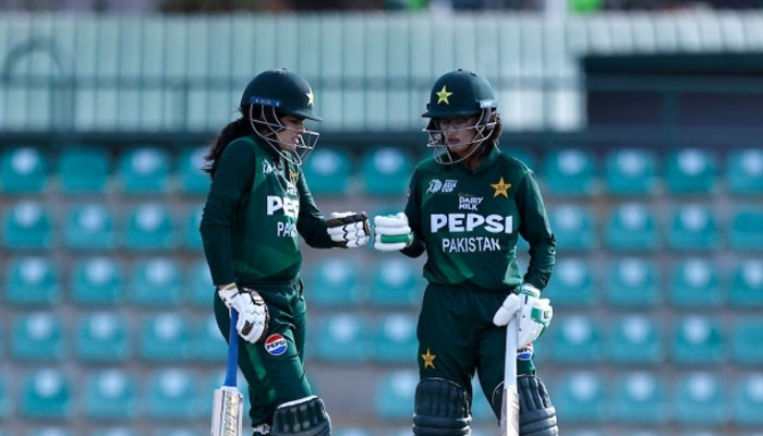 Pakistani women cricket players pictured during a match. — PCB website/File