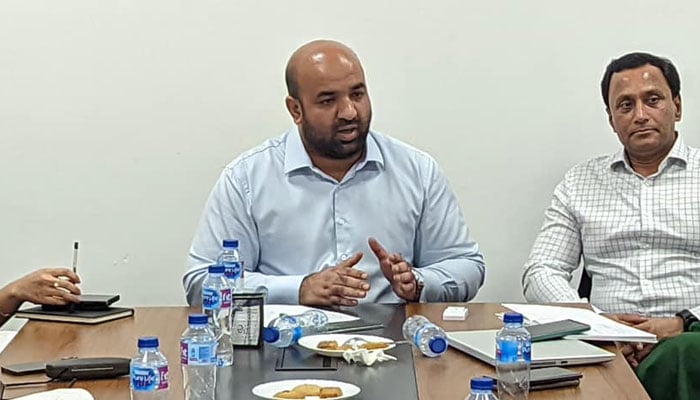 Punjab Education Minister Rana Sikandar Hayat gestures during a meeting on July 22, 2024. — Facebook/Rana Sikandar Hayat