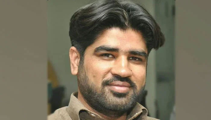 An undated image of slain journalist Malik Hasan Zaib. — Geo News/File