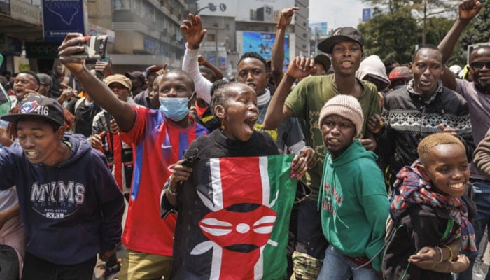 Kenyan children and youth demonstrating against the government in this undated image. — AFP/file