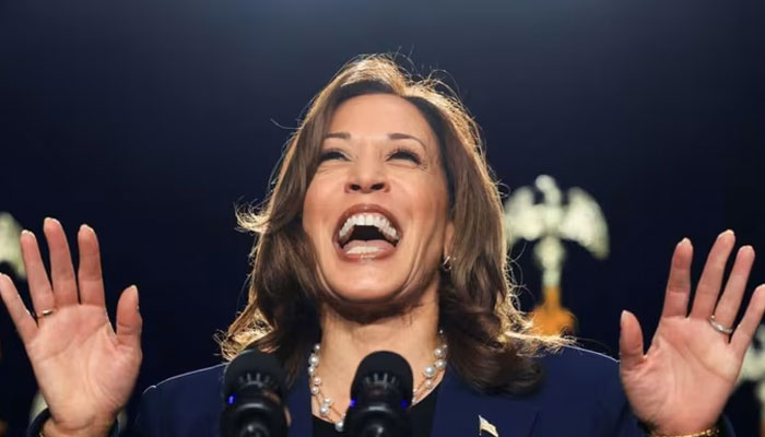 US Vice President Kamala Harris delivers remarks during a campaign event, at West Allis Central High School, in West Allis, Wisconsin, on Jul 23, 2024. — Reuters