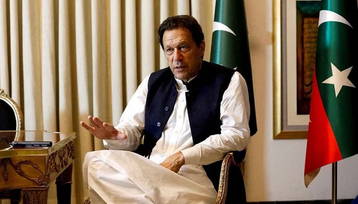 PTI founder and former prime minister Imran Khan speaks during an interview in this undated image. — Reuters/File