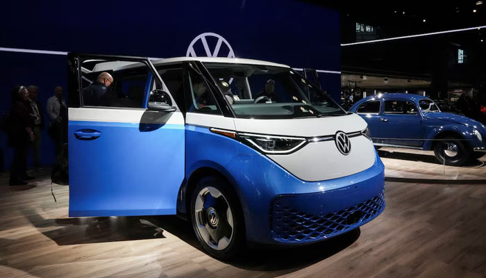 A Volkswagen Buzz and a Volkswagen Beetle are seen during the New York International Auto Show Press Preview, in Manhattan, New York City, US March 27, 2024. — Reuters