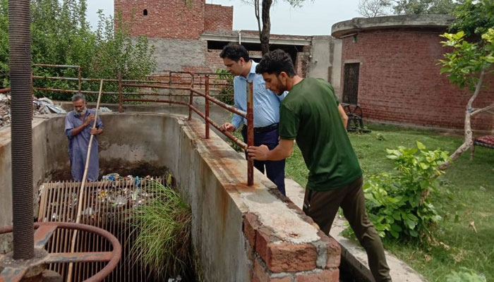 In this undated representational image, government officials are inspecting a disposal station. — Facebook/ Deputy Commissioner Gujranwala/File