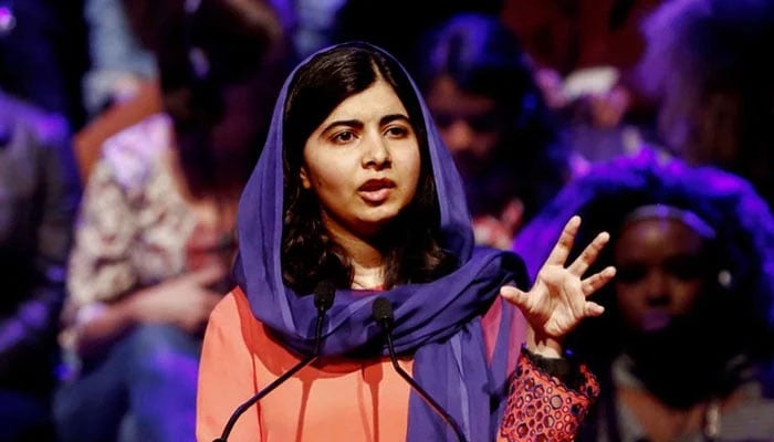 Pakistans Nobel Peace Prize laureate Malala Yousafzai speaks at an event . — AFP/File