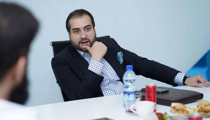 Punjab Agriculture Minister Syed Ashiq Hussain Kirmani gestures during a meeting on May 23, 2024. — Facebook/Syed Ashiq Hussain Kirmani