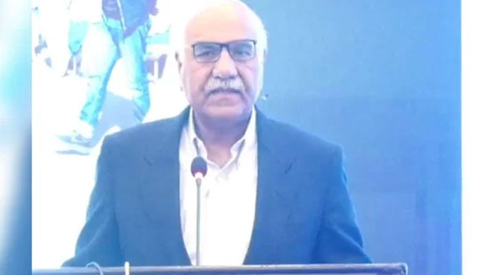 Chairman of Akhuwat Foundation, Dr Muhammad Amjad Saqib speaks at an event on July 26, 2024. — Screengrab via Facebook/Storykit