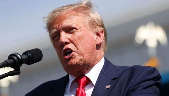 Former US President and Republican presidential candidate Donald Trump speaks during a 2024 presidential election campaign event at Sportsman Boats in Summerville, South Carolina, US September 25, 2023. — Reuters