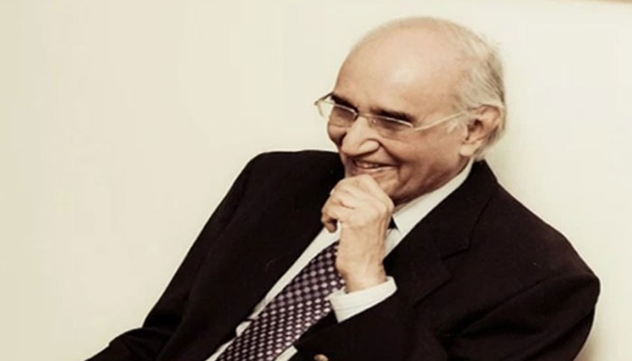 Urdu humour writer Mushtaq Ahmed Yousufi (late) seen in this image. — APP/File