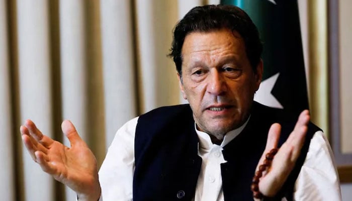 Former prime minister Imran Khan pauses as he speaks during an interview, in Lahore, Pakistan March 17, 2023. — Reuters