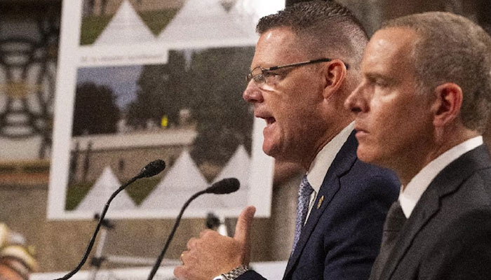 US Secret Service Acting Director Ronald Rowe, Jr (left), and FBI Deputy Director Paul Abbate testify during a US Senate Homeland Security and Governmental Affairs and Senate Judiciary joint committee-hearing on the security failures leading to the assassination attempt on former US President Donald Trump, at the US Capitol in Washington, DC. — AFP