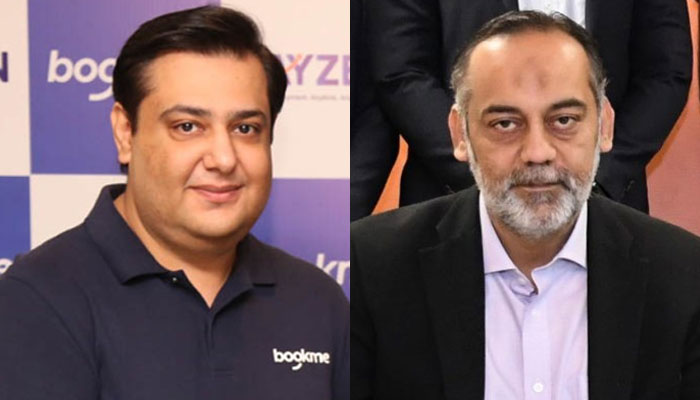 CEO Bookme Faizan Aslam (left) and Chief Marketing Officer at PTCL & Ufone 4G Syed Atif Raza (right) seen in this image. — PunjabITBoard/ufone websites/file