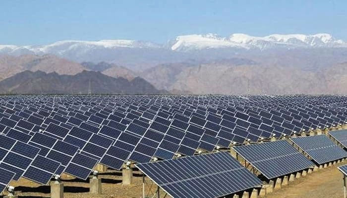 Several solar panels can be seen in this picture. — AFP/File