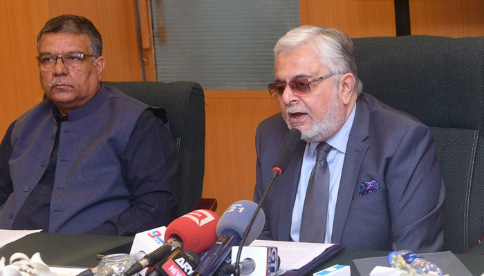 Chairman TDAP Zubair Motiwala addresses a press conference on August 1, 2024. — Facebook/Trade Development Authority of Pakistan