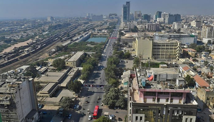 An aerial view of Karachi city seen in this image. — AFP/File