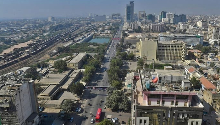 An aerial view of Karachi city. — AFP/File