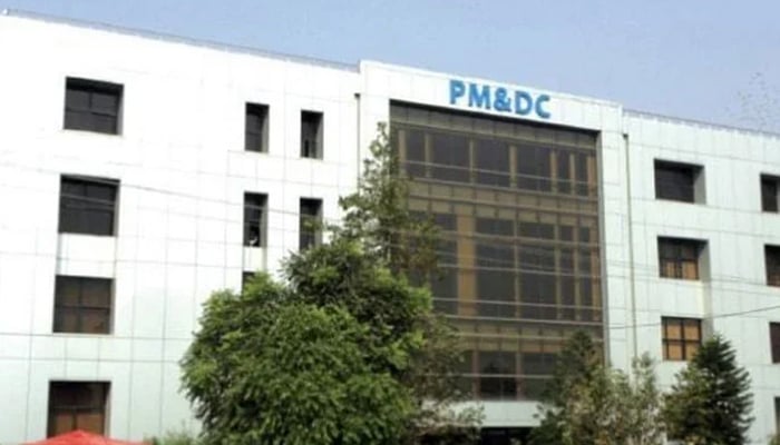 Pakistan Medical & Dental Council building can be seen in this image. — APP/File