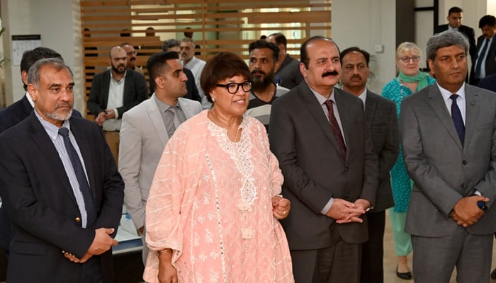 Commonwealth Secretary-General Rt Hon Patricia Scotland KC (second left) pictured during her visit to NUST on August 5, 2024. — Facebook/@nustofficial