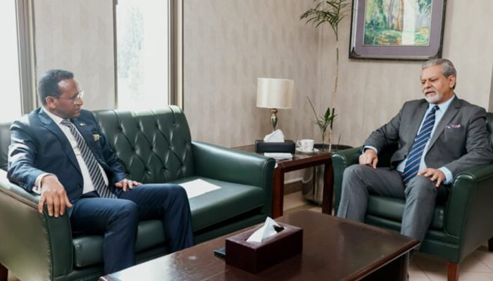 Special Envoy and Ambassador Extraordinary and Plenipotentiary of Ethiopia, Jemal Beker Abdula and Ministry of Foreign Affairs’s Additional Secretary (Africa) Ambassador Hamid Asghar Khan seen in this image. — APP/file