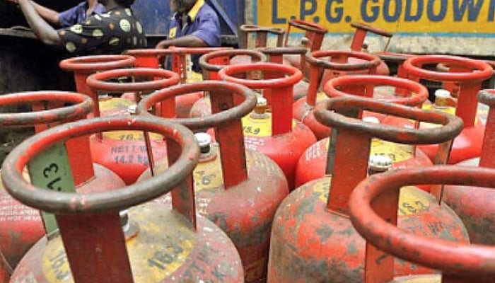 LPG gas cylinders are seen in this image. — APP/file