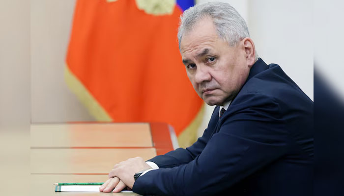 Russian Security Councils Secretary Sergei Shoigu attends a meeting of Russian President Vladimir Putin with commanders of troops of military districts, in Moscow, Russia on May 15, 2024. — Reuters