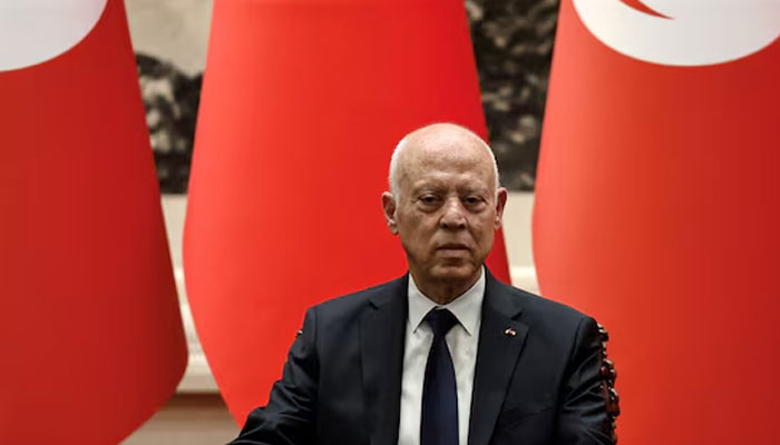 Tunisian President Kais Saied attends a signing ceremony at the Great Hall of the People in Beijing, China on May 31, 2024. — Reuters