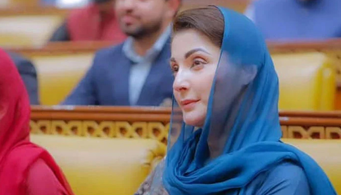 CM Punjab Maryam Nawaz can be seen in Punjab Assembly on February 23, 2024. — Facebook/@TheMaryamNSharif