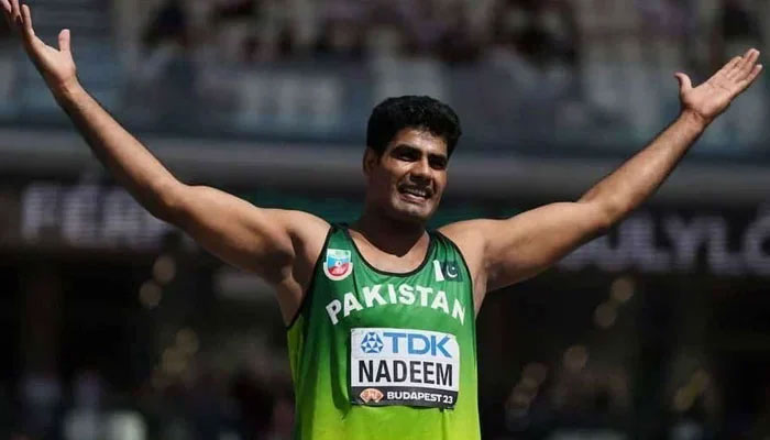 Pakistani javelin thrower Arshad Nadeem seen in this image. — AFP/file