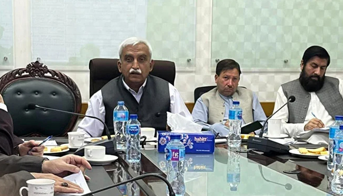 Special Assistant to Chief Minister on Industries, Commerce and Technical Education Abdul Karim Tordher chairs a meeting on March 11, 2024. — Facebook/abdulkarimmpa