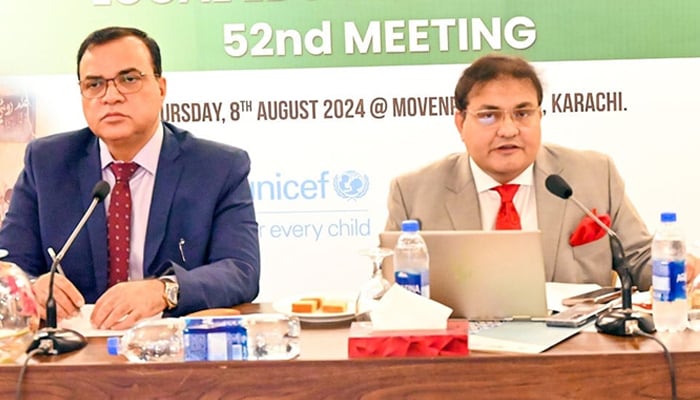 Secretary Sindh Education and Literacy Department (SELD) Zahid Abbasi (left) and Chief Program Manager Reform Support Unit Mr. Junaid Hameed Samo seen in this image on August 9, 2024. — Facebook/@selddept